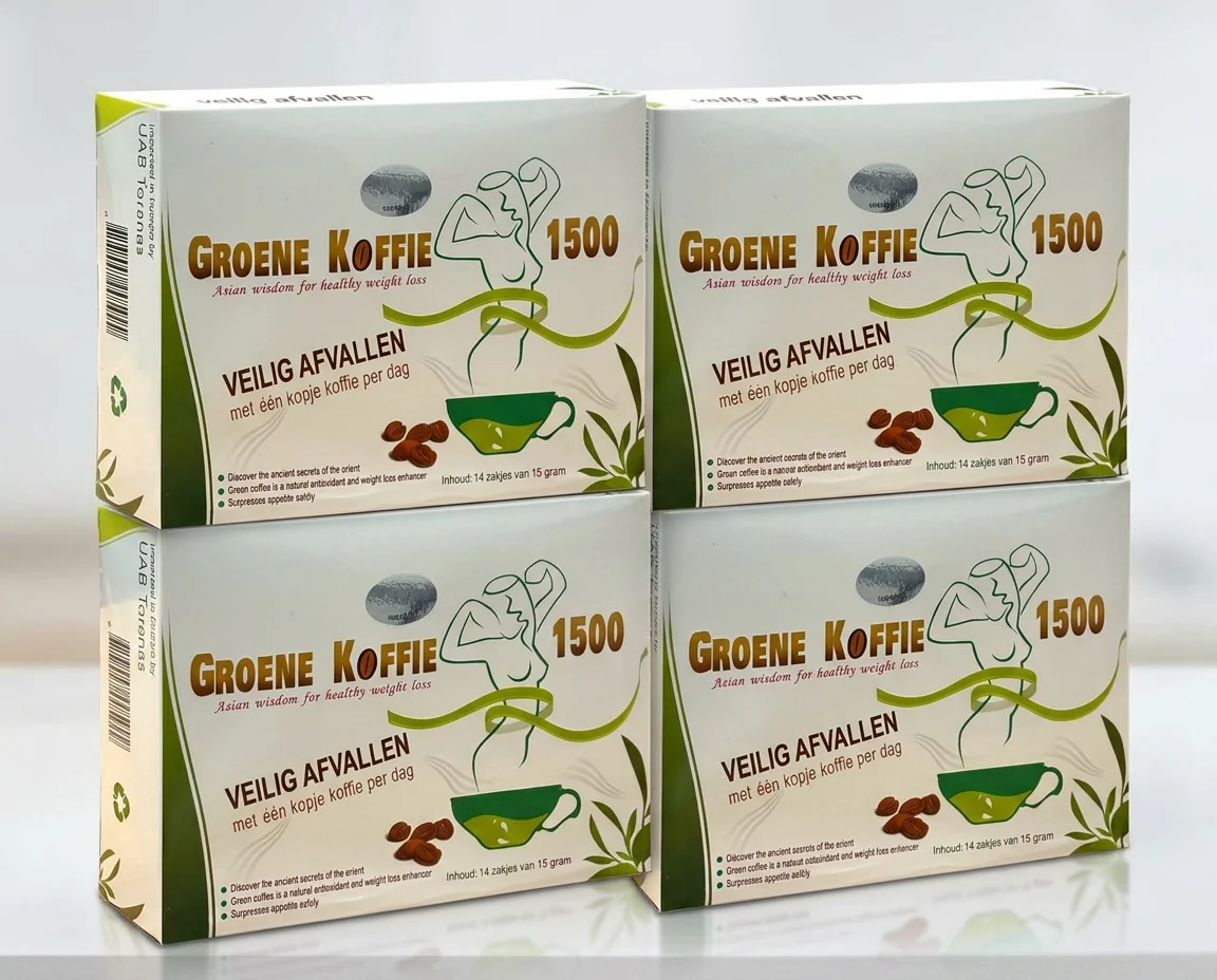 Groene koffie 1500 - 3 doosjes plus 1 gratis