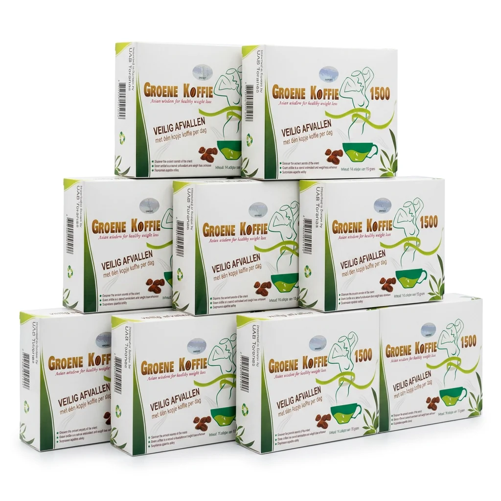 Groene Koffie 1500 maximale korting - 9 doosjes